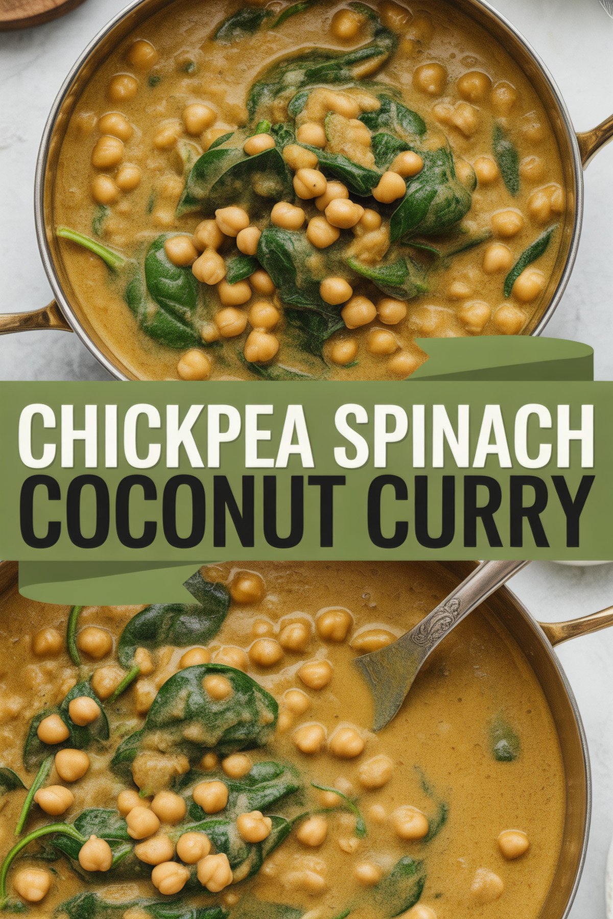 Chickpea Spinach Coconut Curry recipe idea in stylish layout
