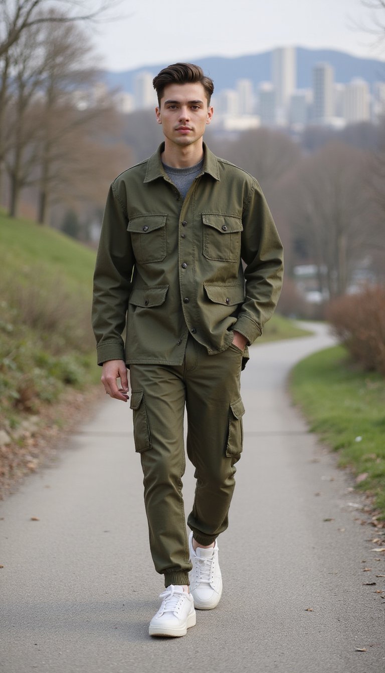Utility Jacket and Slim Cargo Pants