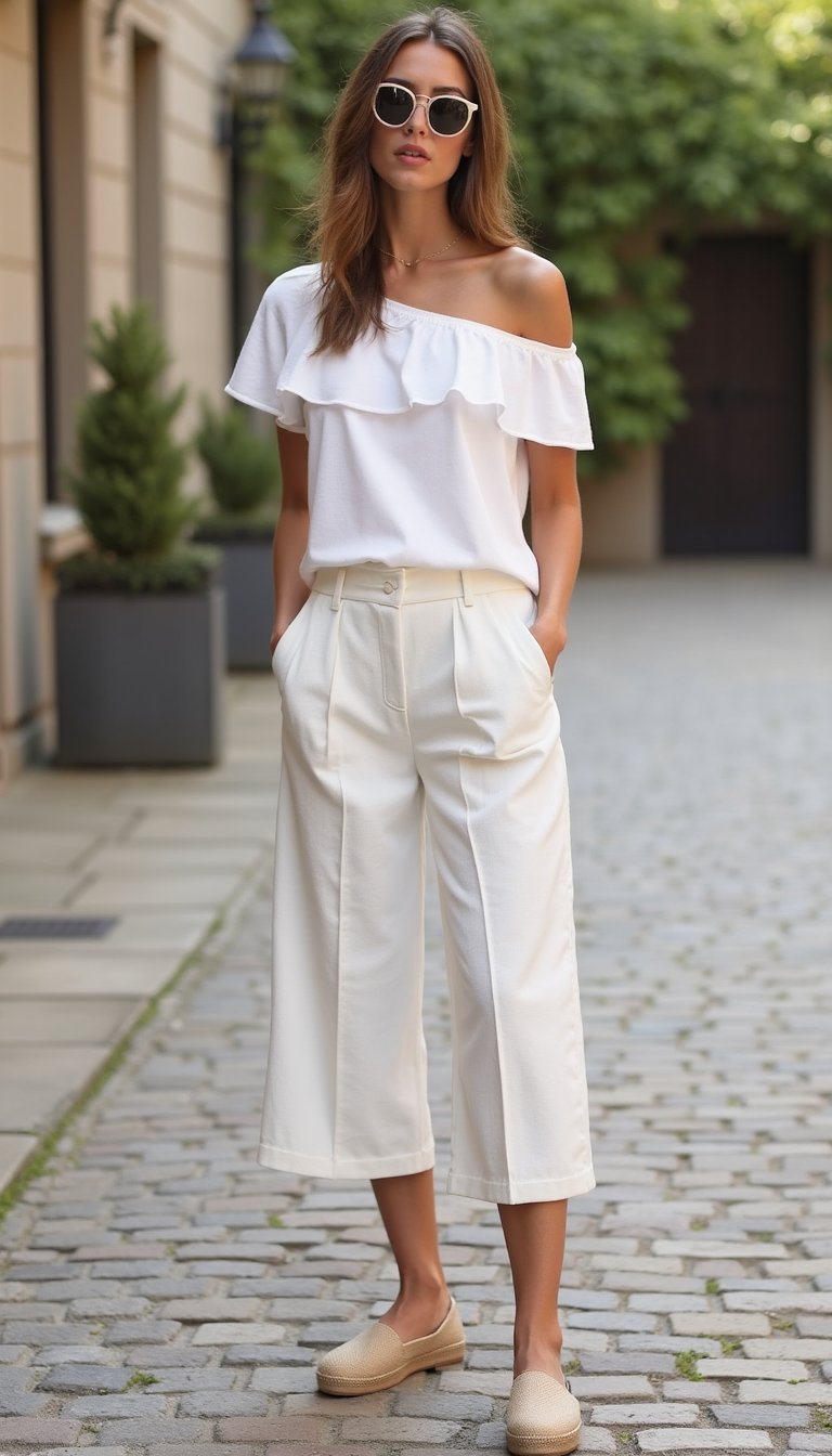 Off-Shoulder Top and Culottes