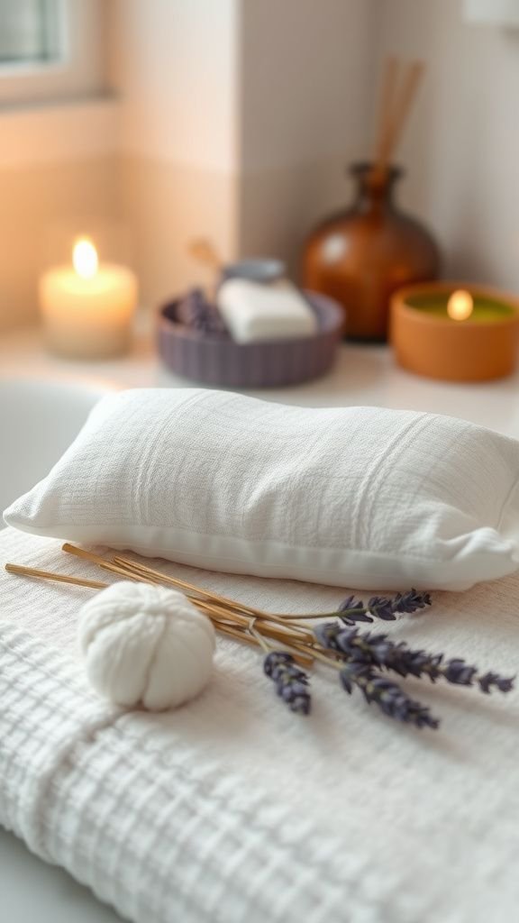 Lavender eye pillow for quiet moments and rest