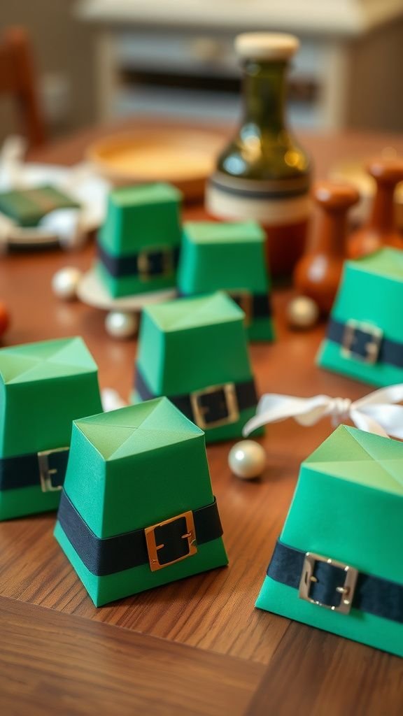 Leprechaun hat favor boxes for sweet surprises